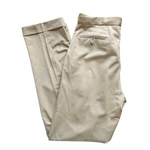 Polo Golf Ralph Lauren 100% Wool 36x36 Khaki Pleated Cuff Dress Pants Preppy